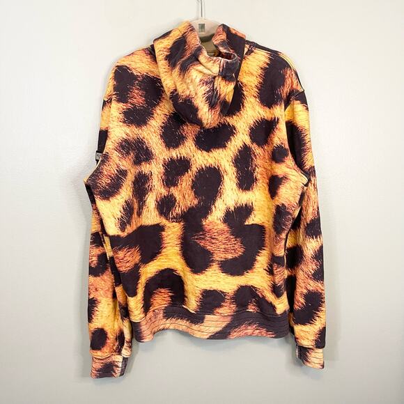 Well Known Studios Men's The Bond Street Black Cheetah Hoodie Jacket Size XL - Picture 2 of 10